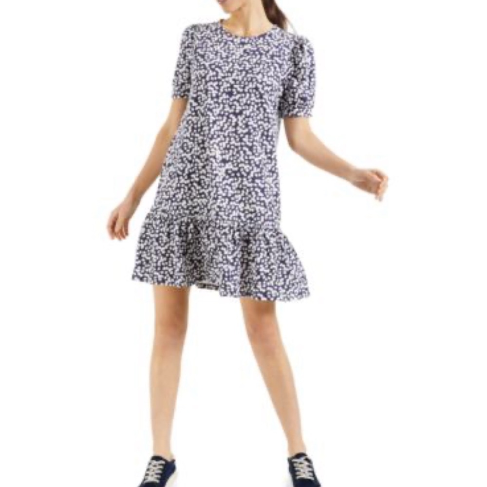 Charter Club Blue and White Puff Sleeve Sundress